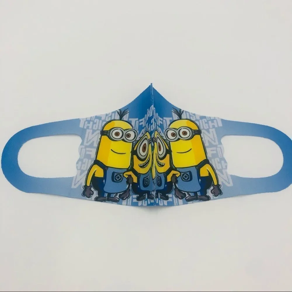 Brand New Kids Minions  Reusable‎ Face Mask Material Ice Silk